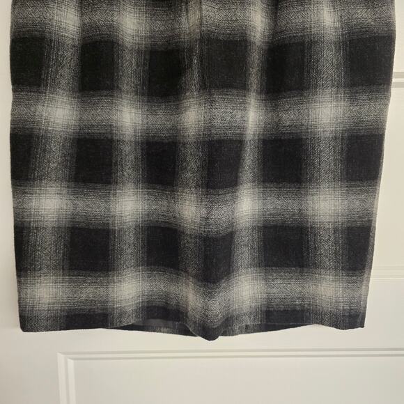 NEW NWT Women's LOFT Black Plaid Wool Blend Pencil Skirt | Size 8 - Picture 4 of 10